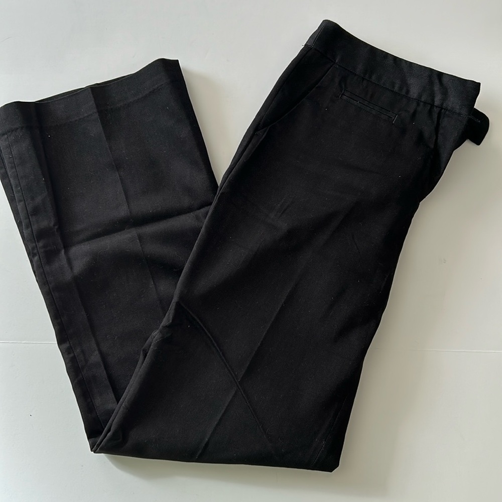 Dalia Collection size 8 dark wash flat front trouser.